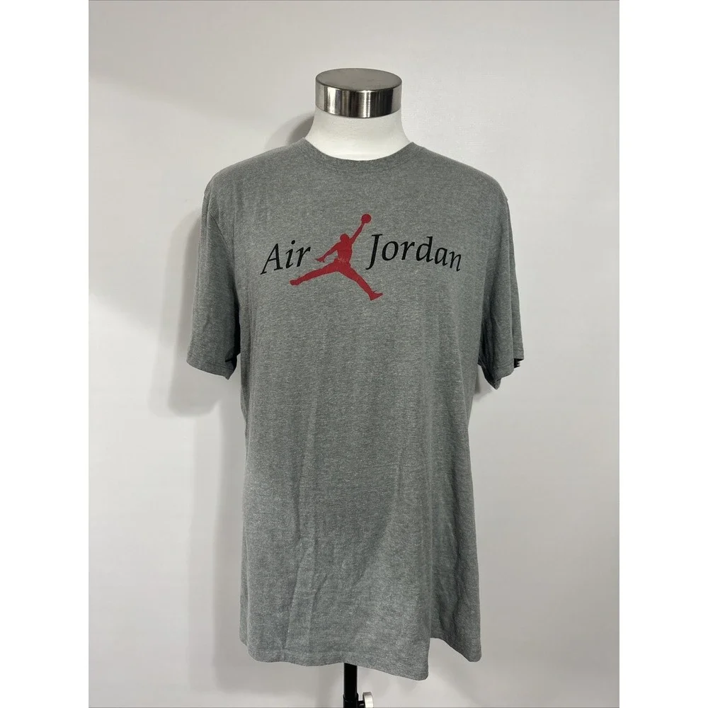 AUTHENTIC‎ NIKE AIR JORDAN FLIGHT GRAY T-SHIRT CZ1767-091 XL GREY